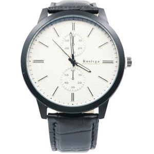 Hidzo Horloge Rosivga Ø 37 mm - Zwart/Wit - Inclusief horlogedoosje