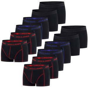 Jack & Jones Heren Boxershorts JACJEANS TRUNKS 12 PACK 12 Pack Zwart M