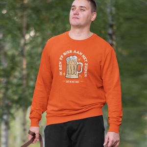 Koningsdag Trui Ik Ben FF Bier Aan Het Zuipen - MAAT 4XL - Uniseks Fit - Oranje Feestkleding