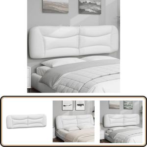 vidaXL Hoofdbordkussen 180 cm Kunstleer Wit Hoofdbordkussens - Hoofdbord - Kunstleder - Wit - Slaapcomfort