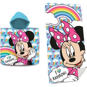 Disney Minnie Mouse Set bad cape/poncho en strand/badlaken - voor kinderen
