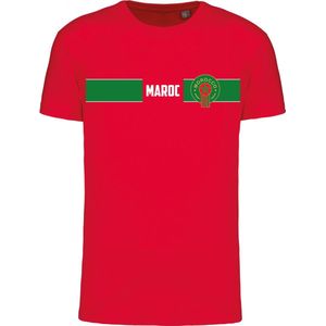 T-shirt Thuis Marokko | Rood Marokko Shirt | WK 2022 Voetbal | Morocco Supporter | Rood | maat XS