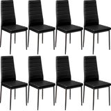 tectake® - 8 eetkamerstoelen kunstleer zwart SKU: 404118