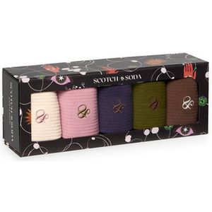 Scotch & Soda 5PK WOMENS BOX SET Dames Sokken - Cream - Maat OS