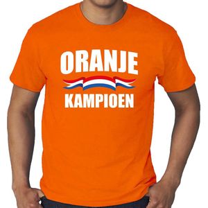 Grote maten oranje t-shirt Holland / Nederland supporter oranje kampioen EK/ WK voor heren XXXXL
