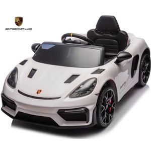 Porsche 718 Spyder RS wit 12V, Porsche 718 Spyder RS Elektrische kinderauto 12V, Porsche Elektrische kinderauto 12 volt, Porsche 12V