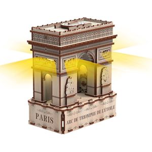 Mr. Playwood Triumphal Arch (eco-light) - 3D houten puzzel - Bouwpakket hout - DIY - Knutselen - Miniatuur - 180 onderdelen