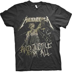Metallica - Justice Vintage Heren T-shirt - S - Zwart