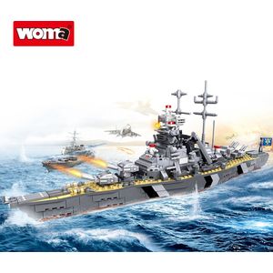 WOMA The Cruiser Battle - Bouwpakket - Bouwblokken - Bouwset - 3D puzzel - Mini blokjes - Compatibel met Lego bouwstenen - 538 Stuks