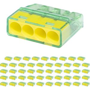 Lasklem - Vintex - 4 Polig - 0.2-2.5 mm2 - Geel - 50 Stuks