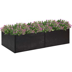 vidaXL-Plantenbak-157x80x40-cm-poly-rattan-zwart