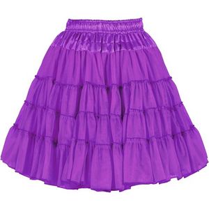 Luxe Petticoat - Paars - 2 Laags - Carnavalskleding - One Size - Volwassen Maat
