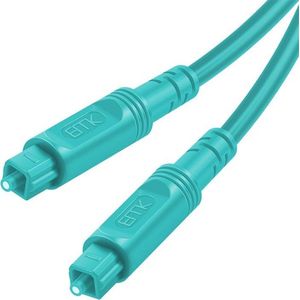 By Qubix Optische kabel - 10 meter - Toslink Optical audio kabel - blauw audiokabel soundbar
