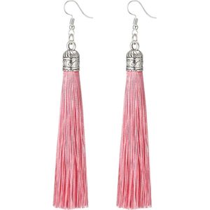 Fako Bijoux® - Oorbellen - Kwast Romania XL - Roze