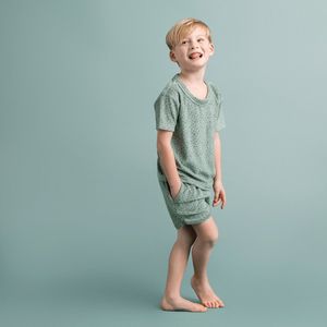 Swim Essentials | Groen Panterprint Jongens Set Strand - Terry - Maat 74/80