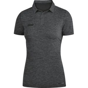 Jako Polo Premium Basics Dames Antraciet Gemeleerd Maat 34