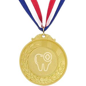 Akyol - tandarts medaille goudkleuring - Tandarts - beste tandarts - tand - leuk kado voor iemand die tandarts is