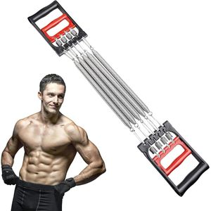 Allecto plus - Verstelbare Borstexpander voor Fitness met 5 Veren - Spiertraining Trekkrachtverlenging
