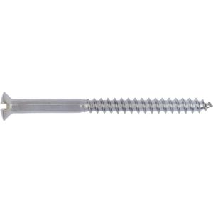 Wurth - DIN 95 messing verchroomd met sleuf - Houtschroef DIN 95 messing Verzonken lenskop, met sleuf - x 200 st - Interne aandrijving Zaagsnede