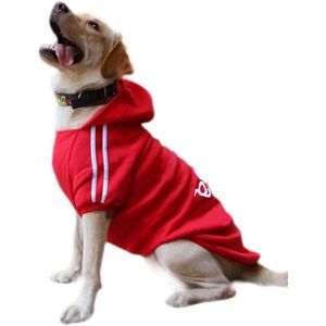 Hond Warm Hoodies Jas Kleding Trui Huisdier Puppy T-shirt Rood 7XL