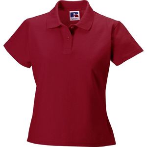 Russell Europa Vrouwen/dames Ultieme Klassieke Katoenen Korte Mouwen Poloshirt (Klassiek rood)