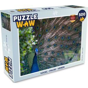 Puzzel Vogel - Pauw - Veren - Legpuzzel - Puzzel 500 stukjes