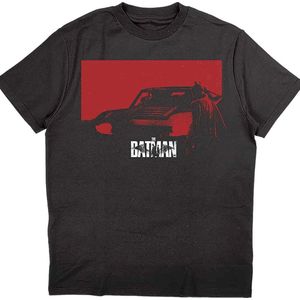 DC Comics Batman - The Batman Red Car Heren T-shirt - L - Zwart