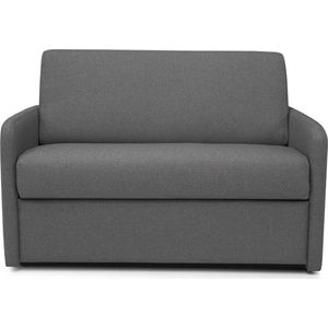 Vente-unique Express-slaapfauteuil van antracietgrijze stof - Bed met brede latten 70 cm - NADOA L 102 cm x H 88 cm x D 96 cm