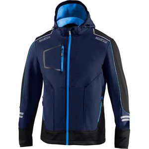 Sparco Tech Softshell Jas - Sportief, Winddicht en waterafstotend | blauw-lichtblauw / l | Softshell Jassen | 02412BMAZ3L
