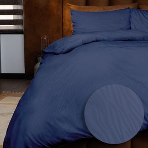 Emboss Dekbedovertrekset Zebra - Donkerblauw - 140x220 + 1*60x70 cm