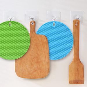 siliconen onderzetters 6-packs multifunctionele pannenlap antislip hittebestendig blauw