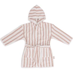 Jollein Badjas 3-4 jaar Stripe Terry - Wild Rose - GOTS