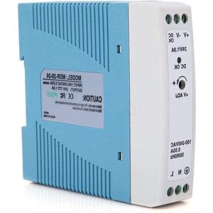 Industriële voeding voor geleiderails DIN 60W 24V DC 1A AC-DC voor PLC controlesystemen - MDINR-20-24 - geschikt voor industrie ethernet-switch, USB-hub en CNC-machine .