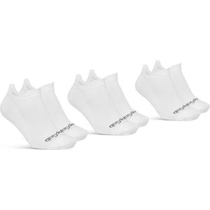 GripGrab - Classic No Show Zomer Fietssokken 3PACK Enkelsokken Coolmax Sport Sokken - Wit - Unisex - Maat XS (35-38)