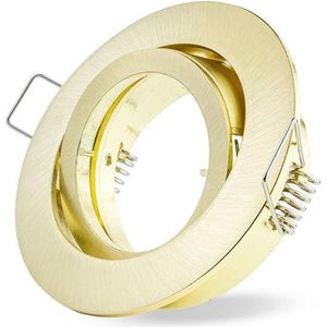 Ledmaxx Inbouwspot rond goud kantelbaar bajonetsluiting voor GU10 | zaagmaat 68mm | GU10 | Max 1x50W exclusief