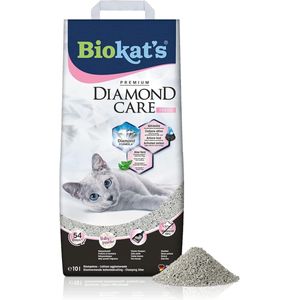 Biokat's Diamond Care Fresh met talkgeur - Fijne kattenbakvulling met actieve kool en Aloë vera - 1 zak (1 tot 10 l)