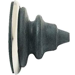 Doorvoerrubber – kabeldoorvoer zwart met RVS ring