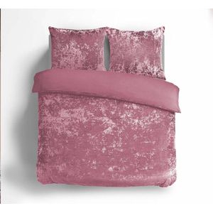 Velvet Couture Dekbedovertrek - 200x200/220 - Crushed Velvet - Roze