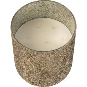 J-Line geurkaars Luxuria - Cookie Crunch - glas - brons - XL - 120U