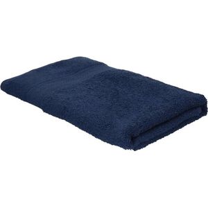 Voordelige badhanddoek navy blauw 70 x 140 cm 420 grams - Badkamer textiel handdoeken