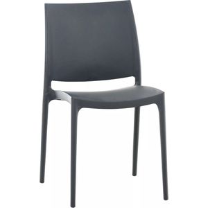 In And OutdoorMatch Classy stoel Donkerblauw Kiara - Met rugleuning - Woonkamer of beurs - Zithoogte 45cm