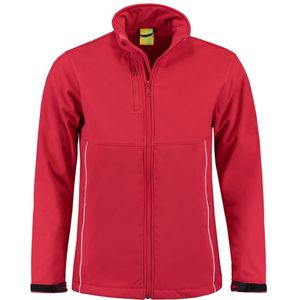 Lemon & Soda Softshell jacket voor heren in de kleur rood in de maat 3XL.