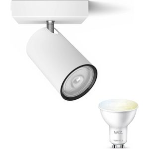 Philips myLiving Kosipo Opbouwspot - Wit - 1 Lichtpunt - Spotje Opbouw - Incl. WiZ Gu10 warmwit tot koelwit licht