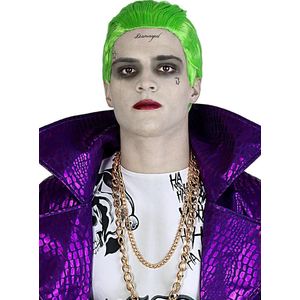 FUNIDELIA Joker pruik - Suicide Squad voor mannen Superhelden - Groen