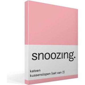 Snoozing - Katoen - Kussenslopen - Set van 2 - 50x70 cm - Roze