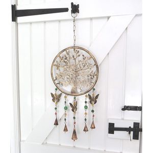 Levensboom Hangende Windchime/Mobiel met Klokken, Kralen en Vlinders