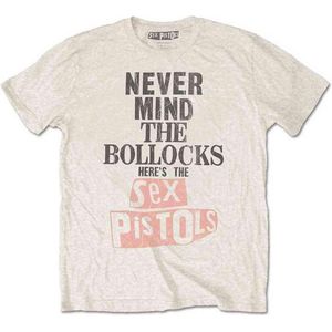 Sex Pistols - Bollocks Distressed Heren T-shirt - S - Creme