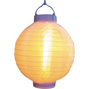 4x stuks Luxe solar lampion/lampionnen wit met realistisch vlameffect op zonne-energie 20 cm - sfeervolle zomer tuinverlichting - buitenlampionnen