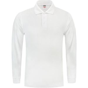 Tricorp Poloshirt lange mouw - Casual - 201009 - Wit - maat 3XL