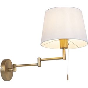 QAZQA ladas - Moderne Wandlamp met zwenkarm voor binnen - 1 lichts - D 46.25 cm - Brons - Woonkamer | Slaapkamer | Keuken